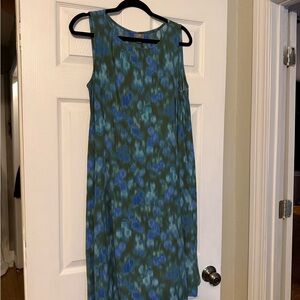 J. Jill Sleeveless Dress in Blue and Green
